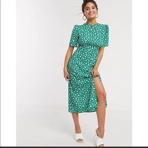 ASOS Midi Tea Dress with buttons in floral